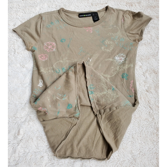 DKNY jeans light brown fitted Tee - Picture 3 of 8